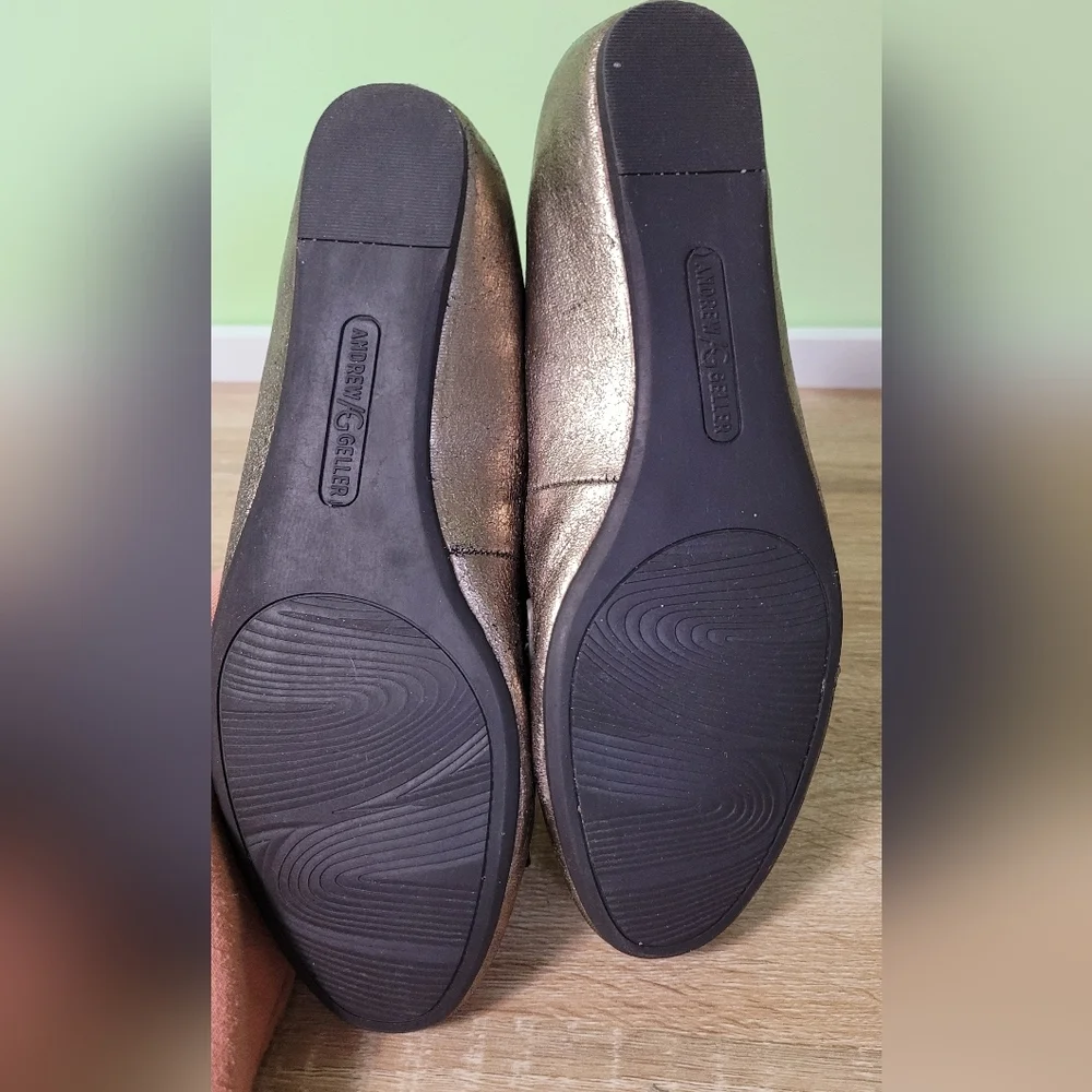 GOLD Tassel loafers size 9.5 Andrew Geller Coastal Grandma Fringe - Picture 7 of 7